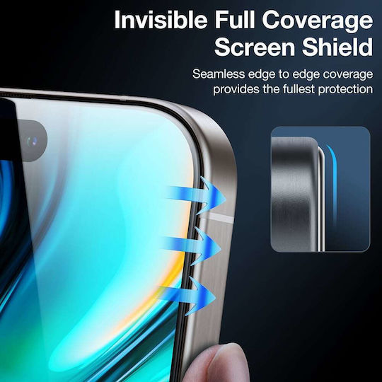 Torras Privatsphäre Gehärtetes Glas Schwarz (iPhone 17 / 17 Pro / 16 Pro)