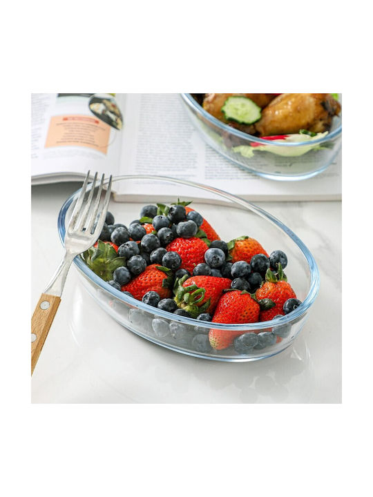 Viosarp Glass Oval Heat-Resistant Cookware 2pcs