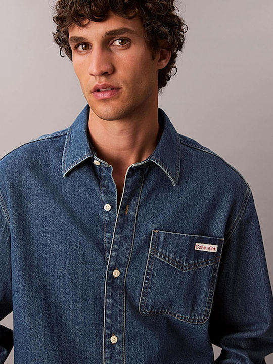 Μακρυμάνικo Τζιν Overshirt Classic Harbour Blue