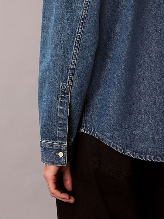 Μακρυμάνικo Τζιν Overshirt Classic Harbour Blue