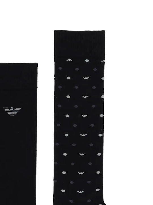 Emporio Armani Bărbați Șosete Black 2Pachet