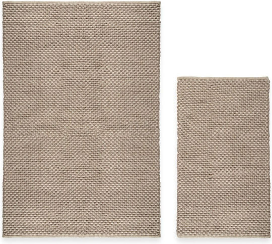 Nef-Nef Homeware Marilia Teppich Rechteckig Synthetisch,Polyester/Cotton/Leather Beige