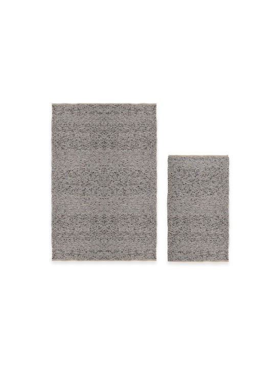 Nef-Nef Homeware Lodrin Teppich Rechteckig Synthetisch,Polyester/Cotton/Leather Grey