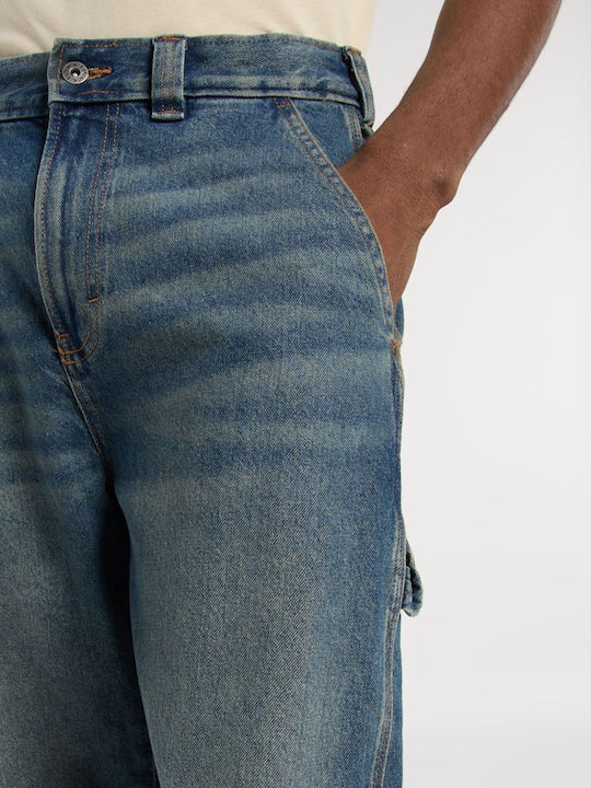 Carpenter Men's Jeans Pants With Loose Fit Khaki Blue