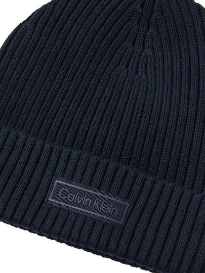 Beanie Männer Beanie mit Rippstrick in Blau Farbe