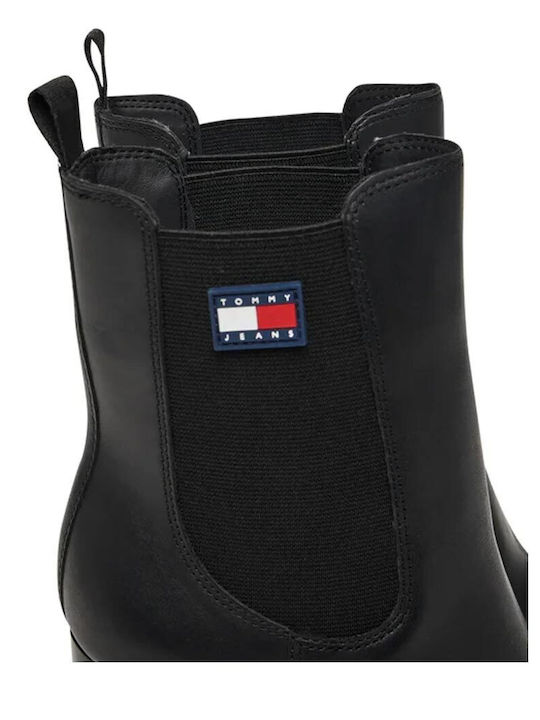 Leather Women's Ankle Boots Black