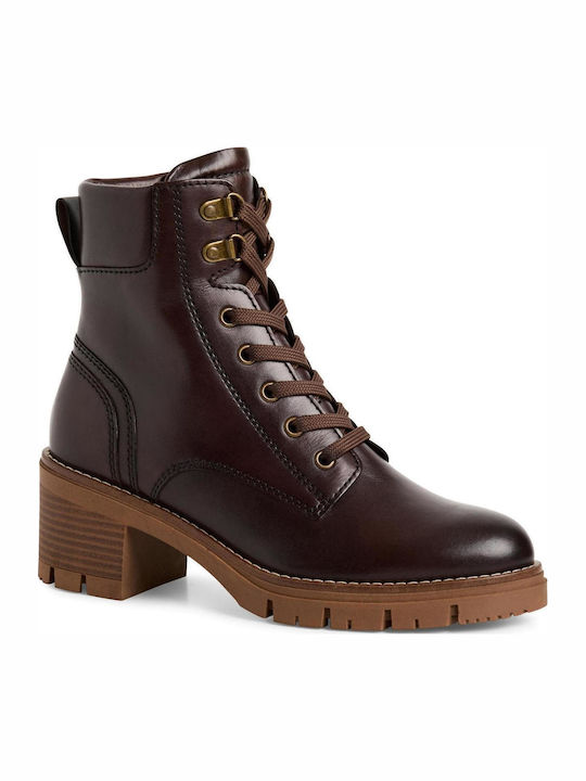Leder Stiefeletten Damen Braun
