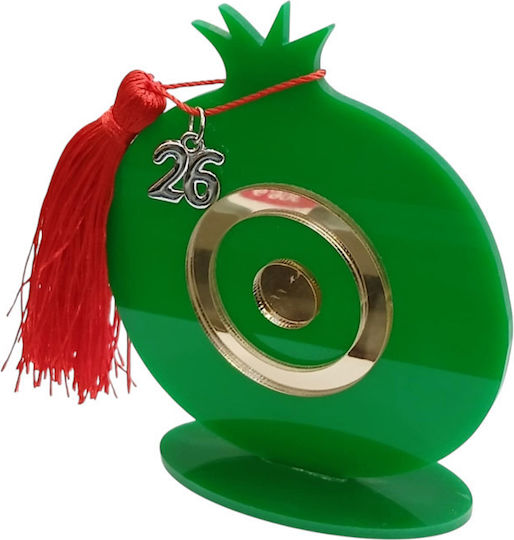 Kalliopi Silver Hanging Lucky Charm Pomegranate Green made of Plexiglass 2026 10x10cm 1pcs Kalliopi Silver Hanging Lucky Charm Pomegranate Green made of Plexiglass 2026 10x10cm 1pcs