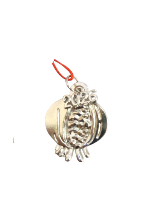 Kalliopi Silver Handmade Окачен Гоури Нар Сребрист 2026 2.6x3.2см 1бр