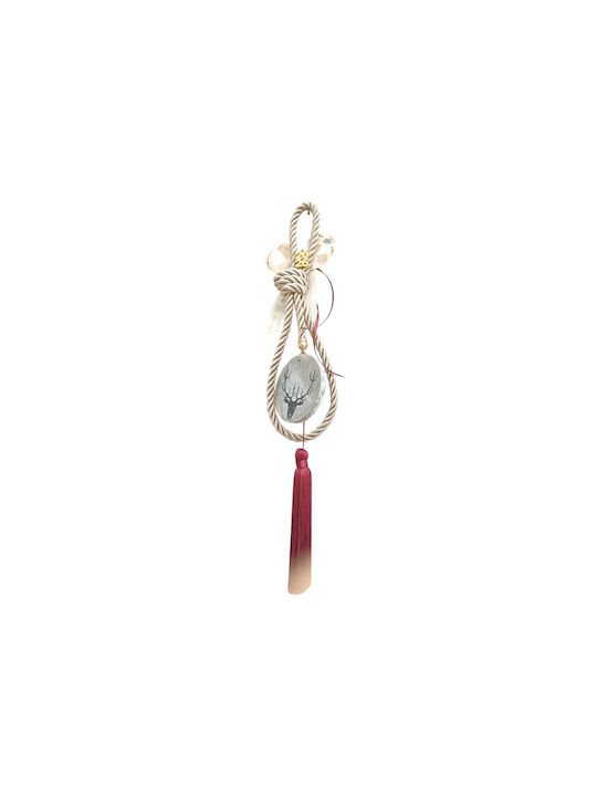 Kalliopi Silver Handmade Окачен Гоури Бежов от Дървο 2026 7см 1бр