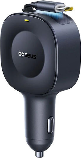 Baseus Car Charger Primetrip Vr2 Car Charger 30W with one Port: 1xType-C with Cable Type-C Black Color