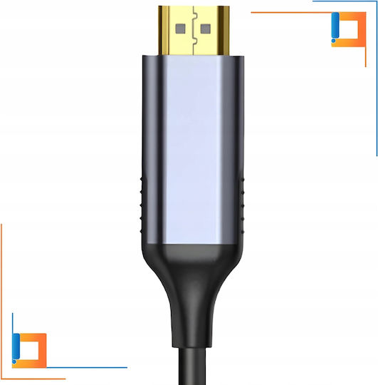 Кабел DisplayPort мъжки - 1м Сив (CO2-0158)
