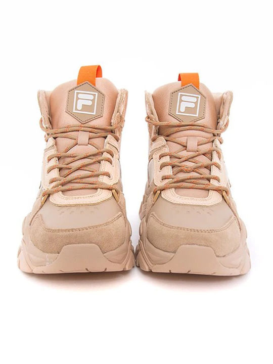 Electrove Desert Damen Chunky Stiefel Beige
