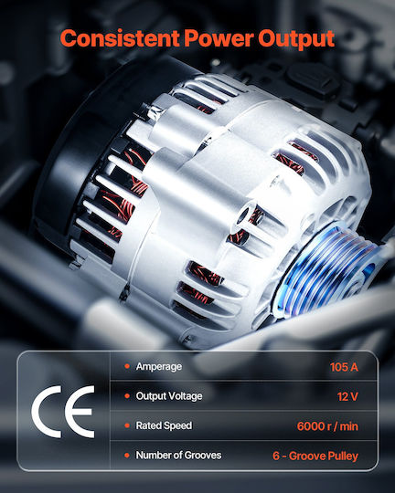 Vevor Алтернатор Автомобилен Алтернатор Cadillac Escalade Ext 6.0l 03-04 Chevy Gmc
