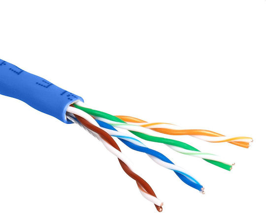 Eurolamp U/UTP Cat.5 (100Mbps) Καλώδιο Δικτύου Ethernet 305m Μπλε