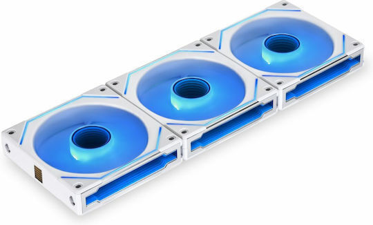 Lian Li UNI SL-INF Wireless 120 Case Fan (2300rpm) με RGB Φωτισμό και Σύνδεση 4-Pin PWM 3τμχ Λευκό