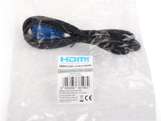 Opticum Cabluri HDMI 1.4 High Speed 1080p 120Hz HDMI De Sex Masculin - HDMI De Sex Masculin 1.2m Albastru