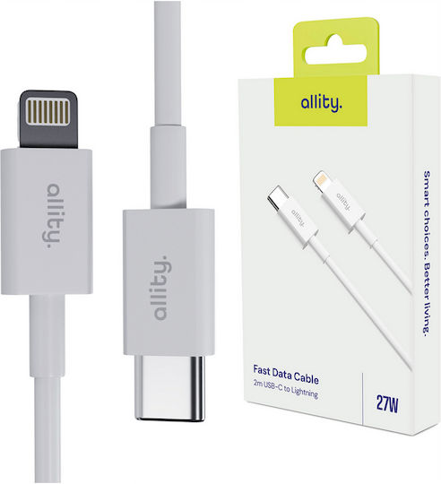 Allity USB-C zu Lightning Kabel 27W Weiß 2m