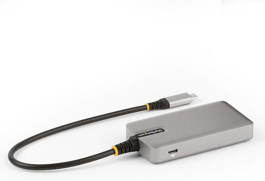 StarTech Hub 3 Θυρών USB 2.0 με σύνδεση USB-A / USB-C Γκρι