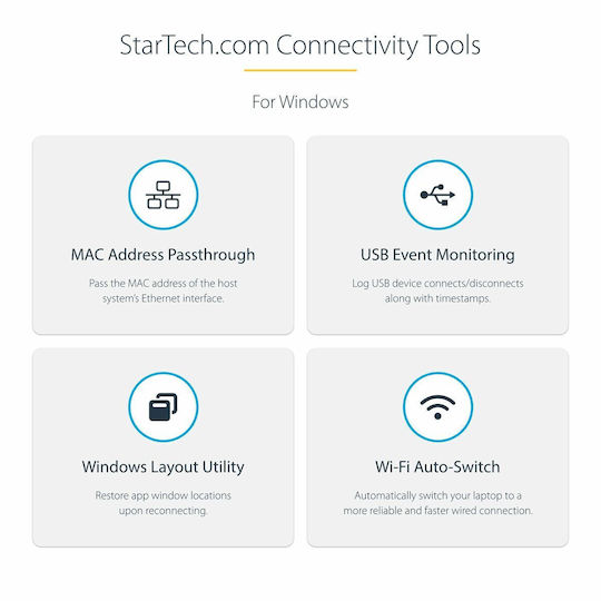 StarTech USB-C Docking Station με HDMI/DisplayPort 4K PD Ethernet και σύνδεση 3 Οθονών Ασημί (154B-USBC-MULTIPORT)