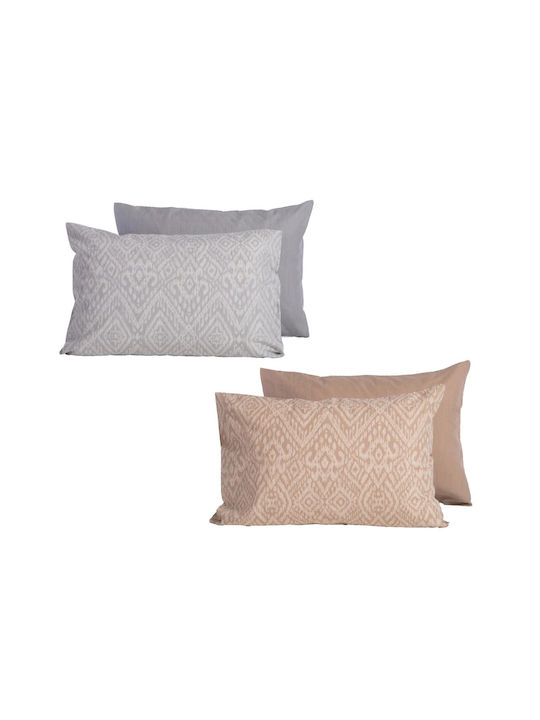Nef-Nef Homeware Bamb.orion Kissenbezug mit Umschlagumschlag Beige 52x72cm.