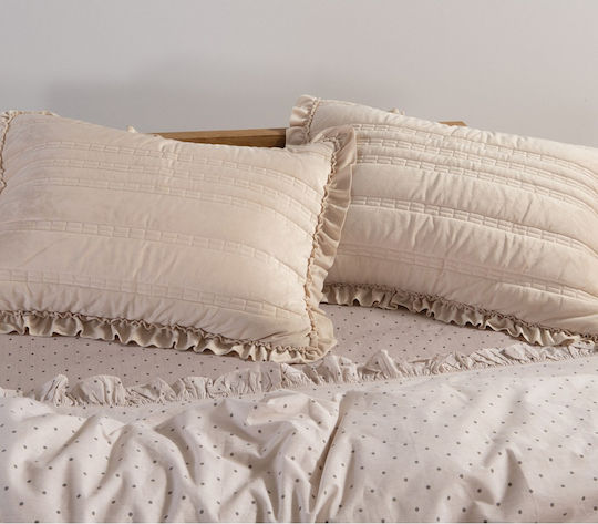 Nef-Nef Homeware Sirion Сет Калъфки за Възглавници с корица за плик Mint Grey 52x72см.