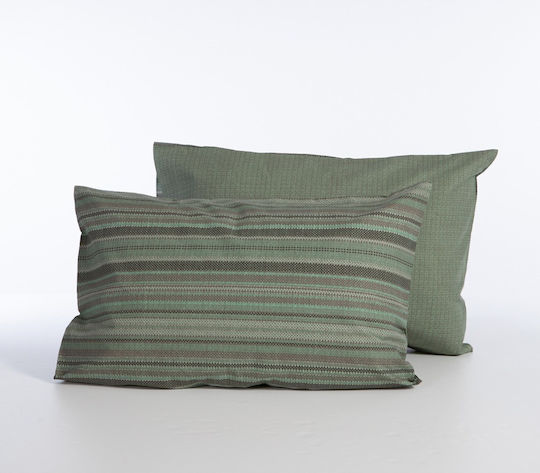 Nef-Nef Homeware Bamb.degree Kissenbezug mit Umschlagumschlag Green 52x72cm.