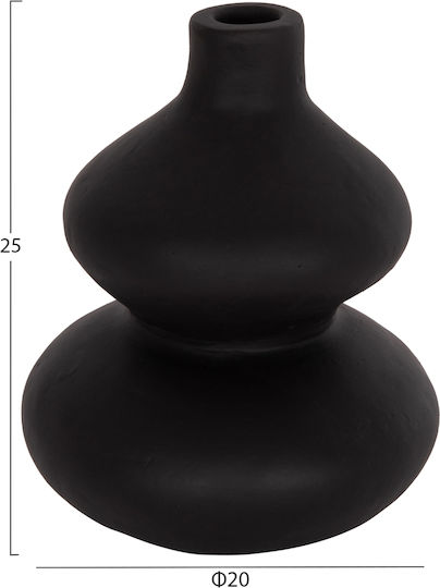 Homemarkt Σετ 2 Επιτραπεζια Διακοσμητικα Βαζα Chelin Ημ21144 Τερακοτα Μαυρο & Μωβ
