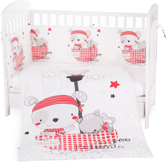 Kikka Boo Set Pentru Patut Pirates Alb 2buc piese