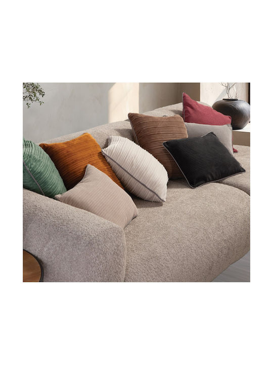 Nef-Nef Homeware Home Velvet Sofa Cushion Ecru 45x45cm