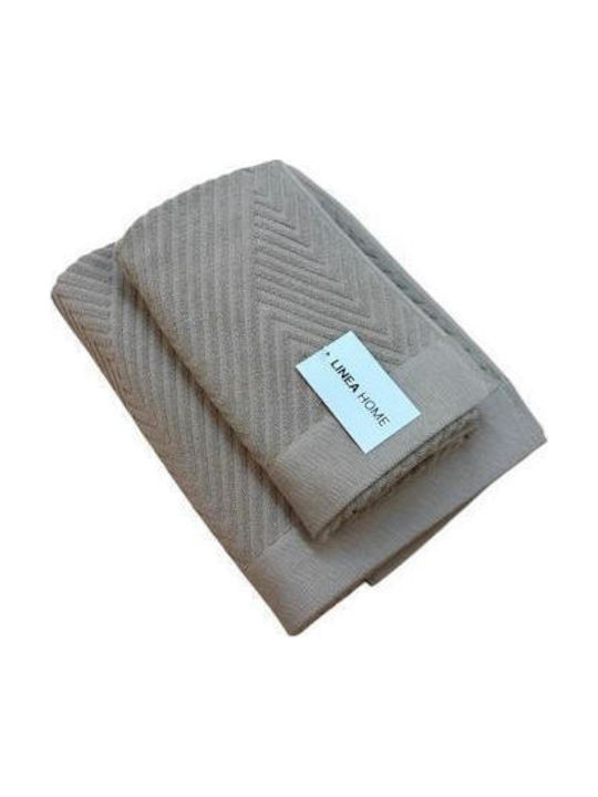 Linea Home Facecloth Diamond 50x90cm Beige Weight 550gr/m²