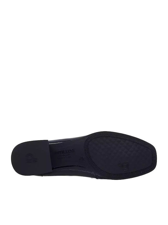 Leather Women's Moccasins in Black Color
