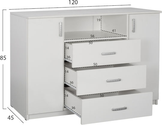 Σετ Комплект Спалня Adler White с Легла 160x200бр 6бр
