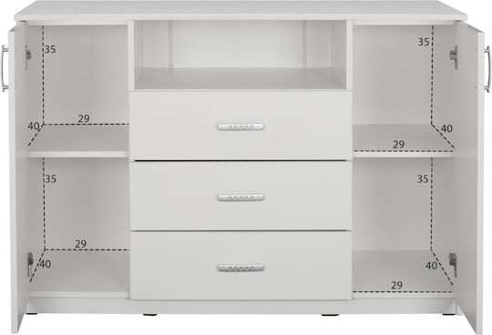 Schlafzimmer Set Adler White mit Lattenrost 160x200cm 5Stück
