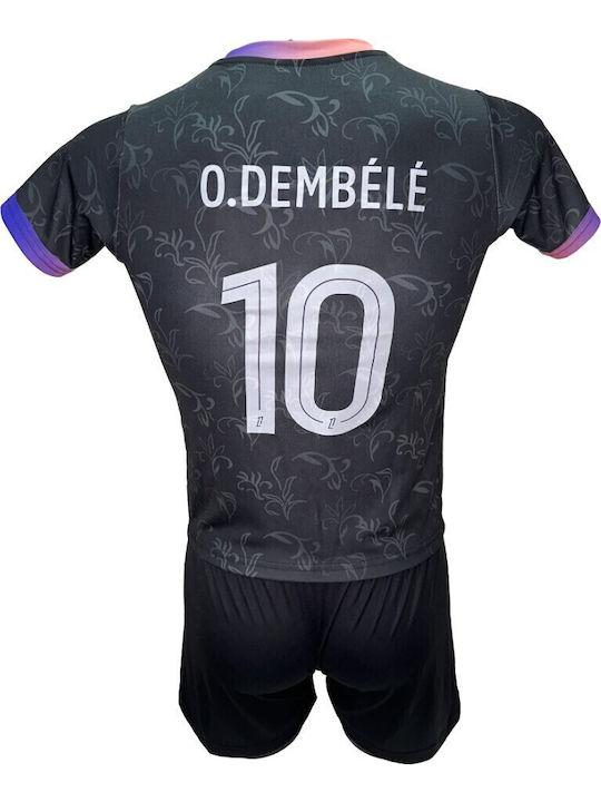 Παιδικό Σετ Ποδοσφαίρου Psg Dembele Μαύρο Μαύρο 290825-31