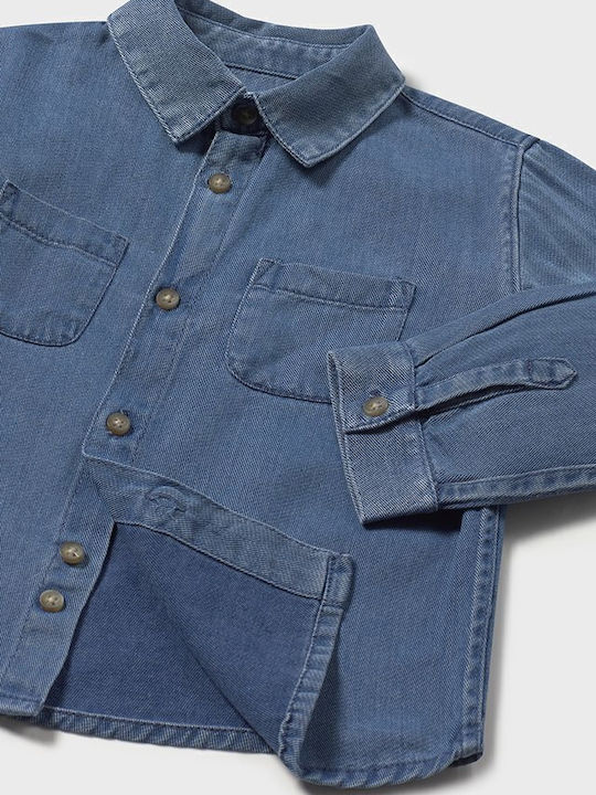 Kinder Hemd Langarm Denim Jean