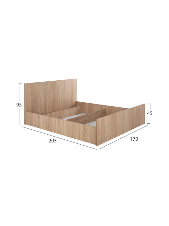 Σετ Κρεβατοκάμαρας Adler Sonama Oak με Τάβλες 160x200εκ. 5τμχ