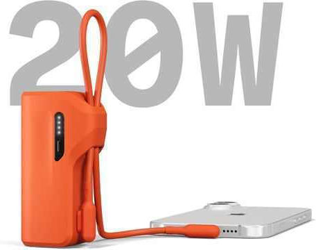 Cygnett Thumboost Power Bank 5000mAh 15W με 2 Θύρες USB-C Power Delivery Πορτοκαλί