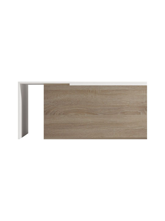 Rectangular Central Coffee Table Extera Wooden White-Sonoma L160xW50xH45cm