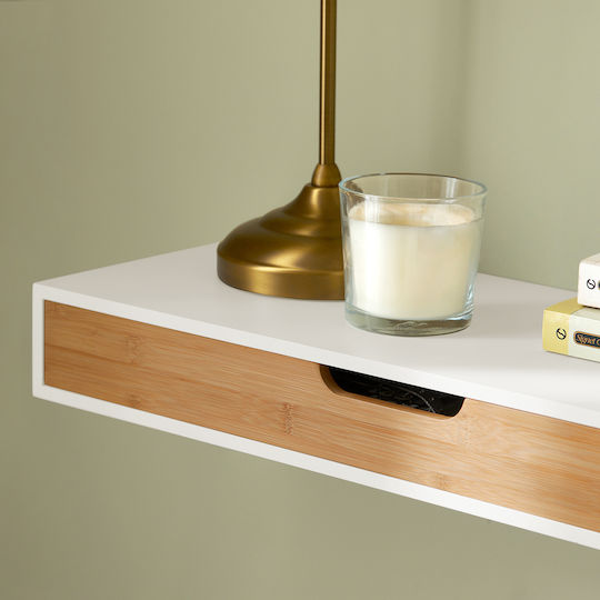 Wandregal mit LED Holz 60x25x8cm