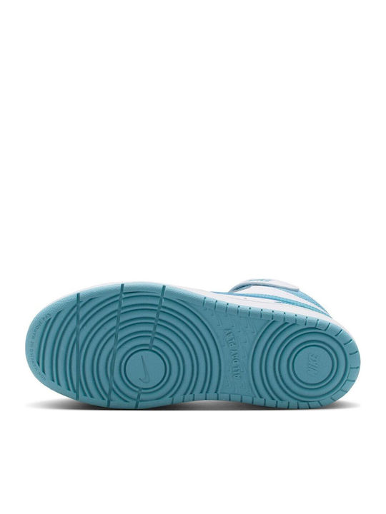 Court Borough Mid 2 Kids Sneakers High with Hoop & Loop Closure Turquoise