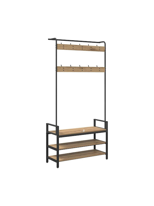 Vidaxl Flurmöbel Artisan Eiche 95 x 34 x 184 cm Bearbeitetes Holz