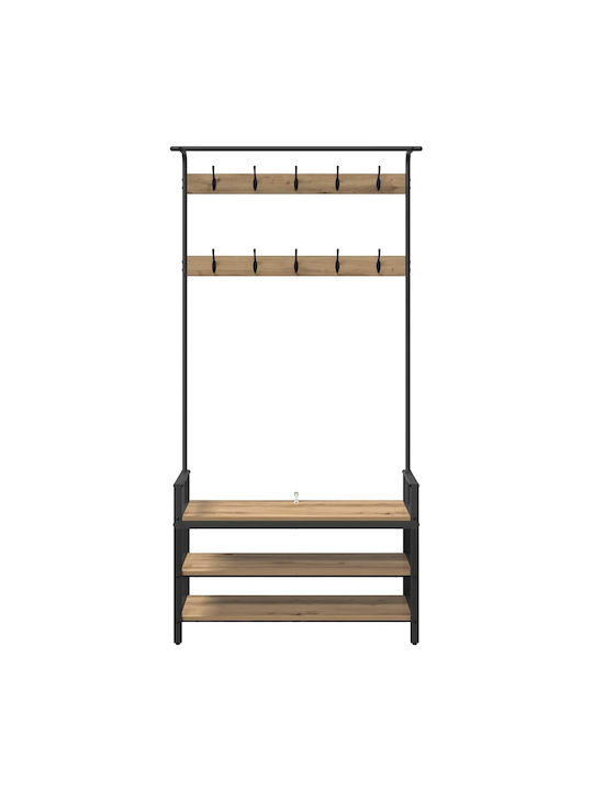 Vidaxl Flurmöbel Artisan Eiche 95 x 34 x 184 cm Bearbeitetes Holz