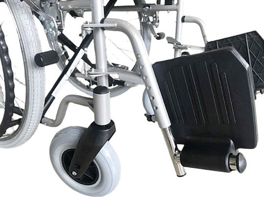Wheel Economy Wheelchair 24" Folding Simple Type 46cm Silver
