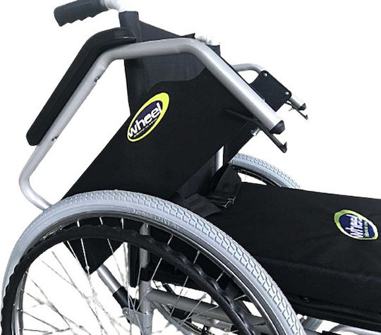 Wheel Economy Wheelchair 24" Folding Simple Type 46cm Silver