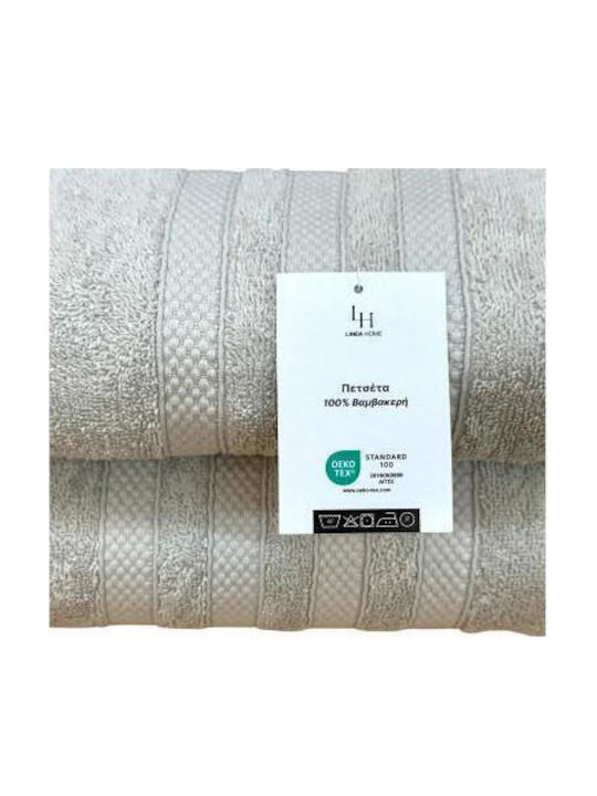Linea Home Πετσέτα Προσώπου Verona 50x90εκ. Ασημί 2τμχ Βάρους 480gr/m²
