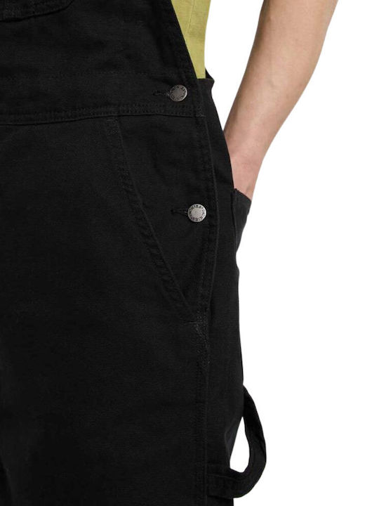 Canvas Ανδρική Τζιν Σαλοπέτα με Loose Straight Εφαρμογή Black