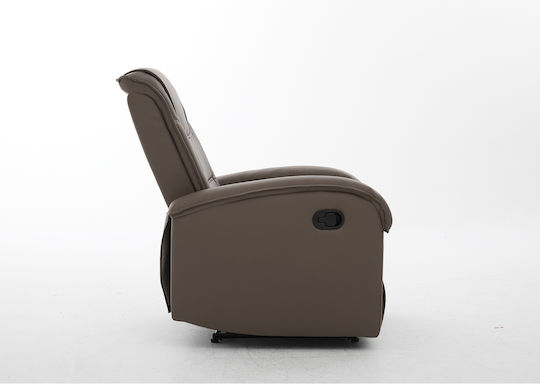 Celaeno Fotoliu Relax din Piele Ecologică Maro 80x96x97cm