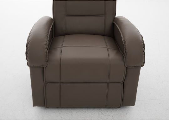 Celaeno Fotoliu Relax din Piele Ecologică Maro 80x96x97cm