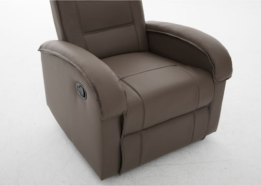 Celaeno Fotoliu Relax din Piele Ecologică Maro 80x96x97cm